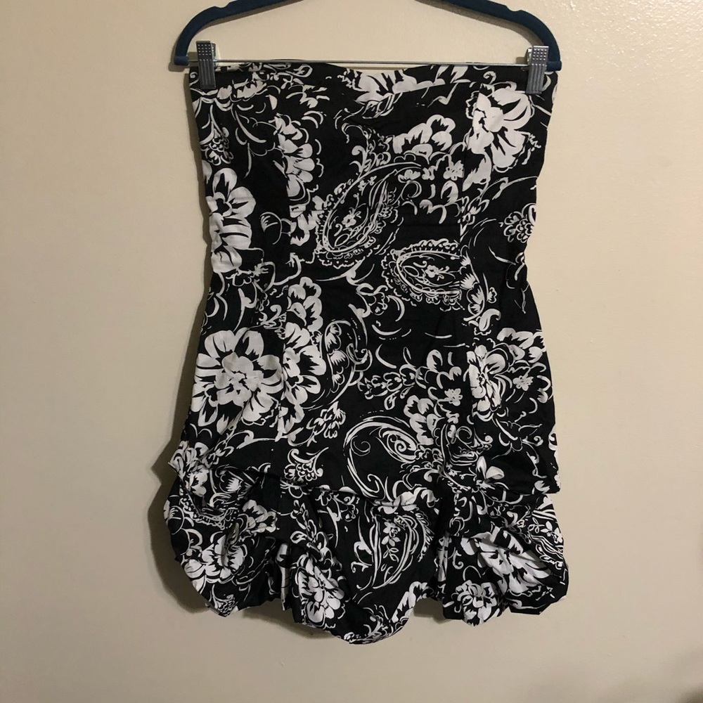 Floral Strapless Dress